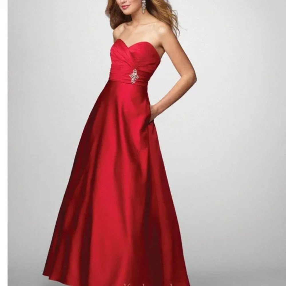 Red Alfred Angelo bridesmaid dress size 10
